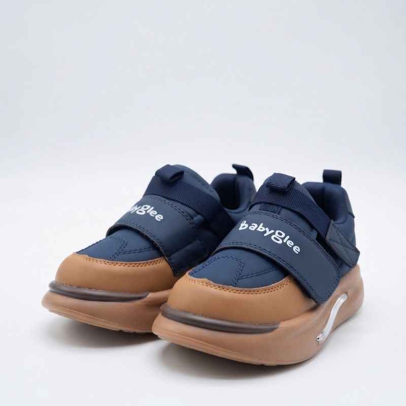 BSTD 01 Kids Casual Sneakers (Classic Navy & Tan) | OEM/ODM Footwear Manufacturer Bangladesh